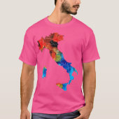 Italy Italian Map By Sharon Cummings funny T-shirt (Voorkant)