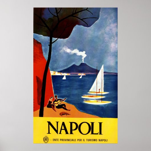 Italy Naples vintage travel poster (Devant)