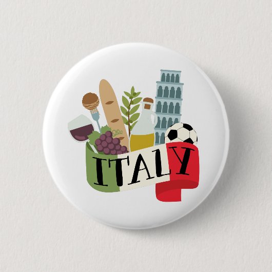 Italy Ronde Button 5,7 Cm (Voorkant)