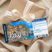 Italy Trip Surprise Boarding Pass Card Kaart