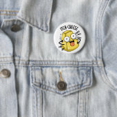 Itch-cheese Funny Cheese Pun Ronde Button 5,7 Cm (In situ)
