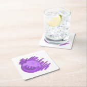 ITD Blurberries en crème Vierkante Kartonnen Onderzetter (Insitu)