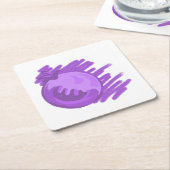 ITD Blurberries en crème Vierkante Kartonnen Onderzetter (Schuin)