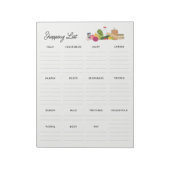 Items op de bewerkbare lijst van supermarkten notitieblok (Gedraaid)