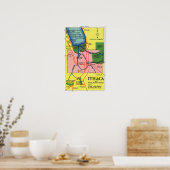 Ithaca en de nabijgelegen punten van belang poster (Keuken)