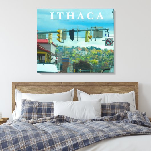 ITHACA NEW YORK CANVAS AFDRUK (Insitu (Slaapkamer))