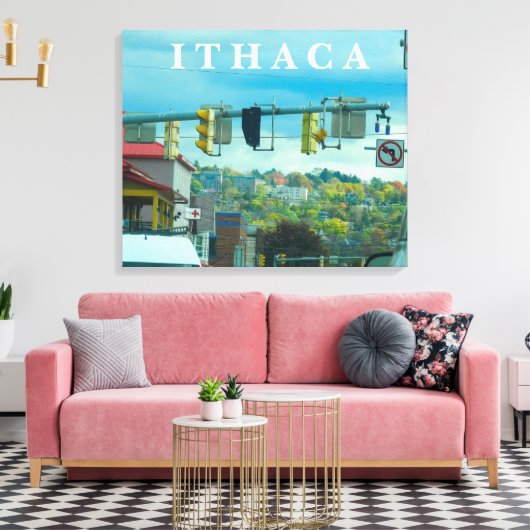 ITHACA NEW YORK CANVAS AFDRUK (Insitu (Woonkamer))
