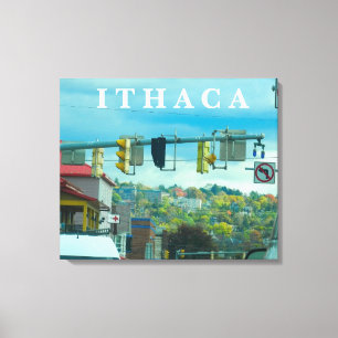 ITHACA NEW YORK CANVAS AFDRUK