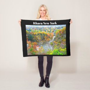 ITHACA NEW YORK KLOOF FLEECE DEKEN