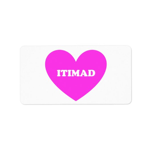Itimad Etiket (Voorkant)