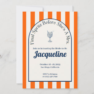 Itinéraire de la Bachelorette Spritz, Invitation