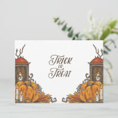 Itinéraire d'Halloween ou traiter des invitations (Debout devant)