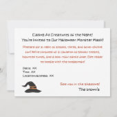 Itinéraire d'Halloween ou traiter des invitations (Dos)