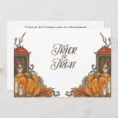Itinéraire d'Halloween ou traiter des invitations (Devant / Derrière)
