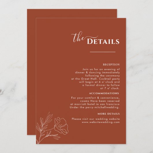 Itinéraire en bois de Terracotta, Programme de mar (Devant / Derrière)