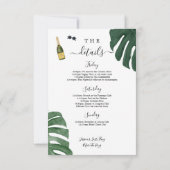 Itinéraire Invitation du Tropical Bachelorette Par (Dos)