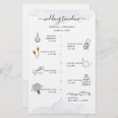 Itinéraire mariage Icônes modernes Carte Programme (Devant / Derrière)