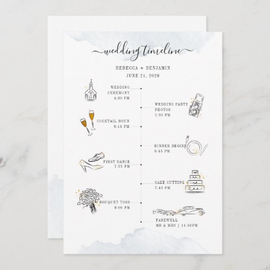 Itinéraire mariage Programme d'icônes modernes (Devant / Derrière)