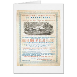 Itinéraire sur terre de courrier à CA 1866 (1257A)