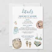 Itinerary Invitation meer van het met het Bachelor Kaart (Achterkant)