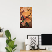 Ito Jakuchu Chrysanthemums met een stream met Rock Poster (Thuiskantoor)