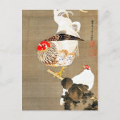 Ito Jakuchu Hen en Rooster met Grapevine Briefkaart (Voorkant)