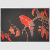 Ito Jakuchu rode papegaai op boomtak Circa 1900 Tissuepapier (Voorkant)