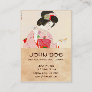 Ito Shinsui make up vntage japanese geisha lady Visitekaartje