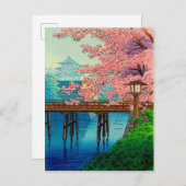 Ito Yuhan's kasteel en Cherry Blossom Briefkaart (Voorkant / Achterkant)