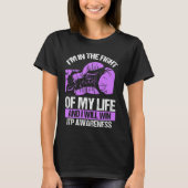 ITP Awareness I will win Purpura Paars Ribbon T-shirt (Voorkant)