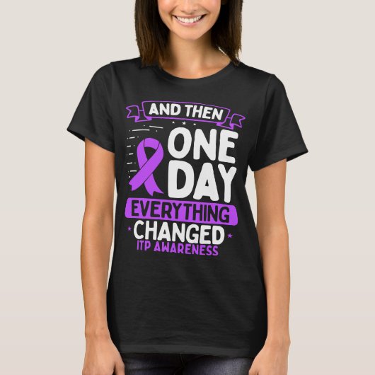 ITP Awareness  Warrior Survivor ITP Ribbon T-shirt (Voorkant)