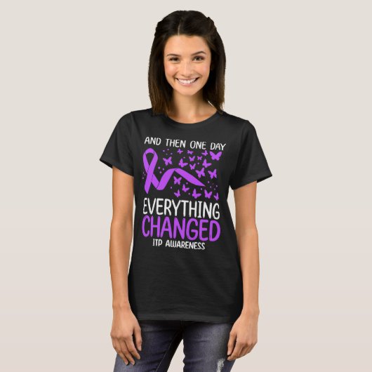 ITP Warrior Ribbon Fighter ITP Awareness T-shirt (Voorkant volledig)