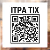 ITPA TIX QR-CODE - VENSTERKLEMMEN RAAMSTICKER (Vel 2)