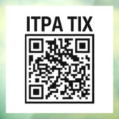 ITPA TIX QR-CODE - VENSTERKLEMMEN RAAMSTICKER (Vel 3)