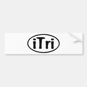 iTri Oval Bumpersticker