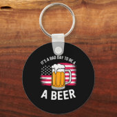 It's A Bad Day To Be A Beer Funny Drinking Sleutelhanger (Voorkant)