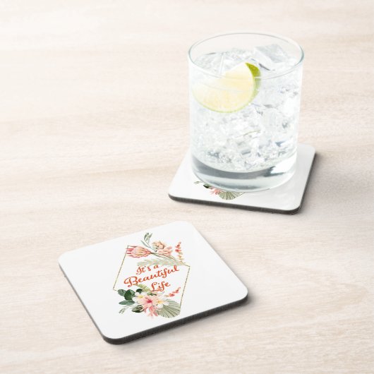 It's a Beautiful Life Coaster Set Bier Onderzetter (Rechterzijde)