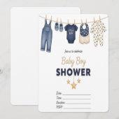 It's a Boy Baby Shower Invitation  (Devant / Derrière)