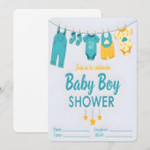 It's a Boy Baby Shower Invitation (Devant / Derrière)