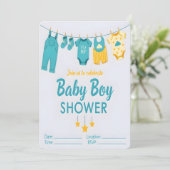 It's a Boy Baby Shower Invitation (Debout devant)