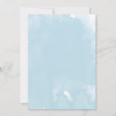 It's A Boy Blue Balloon Bow Greenery Baby Shower Kaart (Achterkant)