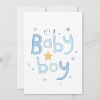 It's a boy, geboortekaart feestdagenkaart