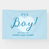 Its a Boy Modern Baby Shower Spandoek (Horizontaal)