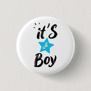 It's a boy ronde button 3,2 cm