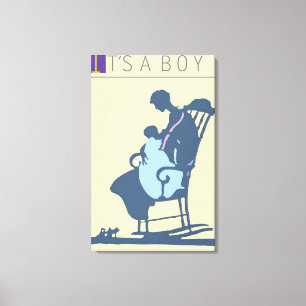<It's a Boy>van Steve Collier Canvas Afdruk
