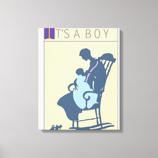 <It's a Boy>van Steve Collier Canvas Afdruk (Voorkant)