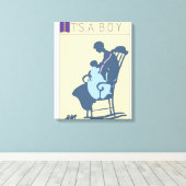 <It's a Boy>van Steve Collier Canvas Afdruk (Insitu (Houten vloer))