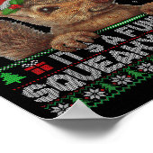 It's A Funny Squeaky Sound Christmas Squirrel Swea Poster (Hoek)