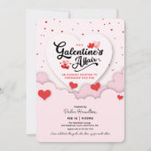 It's A Galentine's Affair Valentines Invitation Kaart (Voorkant)
