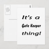 It's a gate keeper thing! briefkaart (Voorkant / Achterkant)